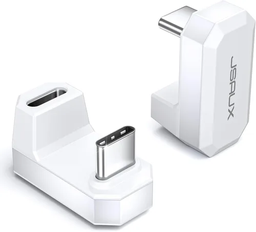 Vista 8 de JSAUX Adaptador USB-C 180, paquete de 2, ángulo de 180 grados y convertidor tipo C a USB-A, ideal para Steam Deck, Switch, laptops, tablets, Gris