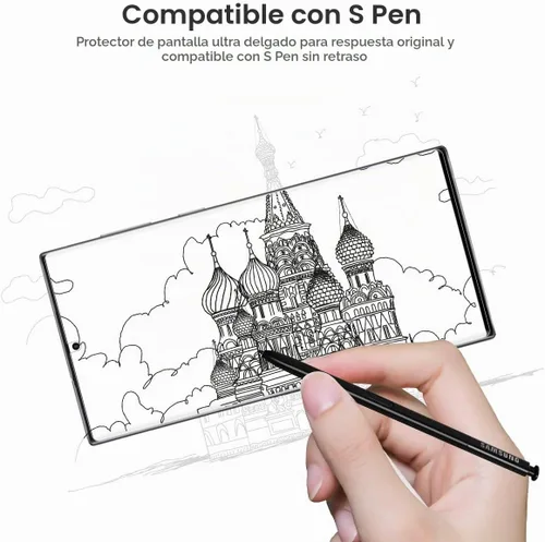 Vista 6 de Paquete de 4 protectores de pantalla para Samsung Galaxy Note 20 Ultra, protector de pantalla de película de TPU para Galaxy Note 20 Ultra de 6.9