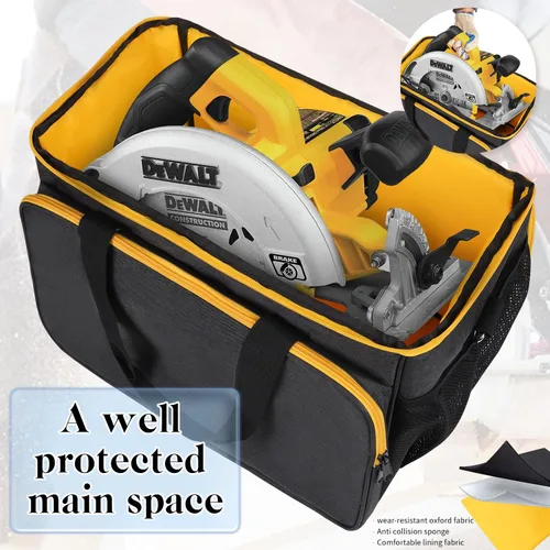 Vista 5 de Bolsa de transporte para sierra circular DEWALT 20V MAX DCS391B/DCS565B, estuche de almacenamiento para sierra circular DEWALT 20V MAX