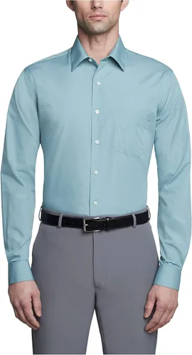 Vista 15 de Van Heusen - Camisa de vestir para hombre, de popelina ajustada lisa Negro