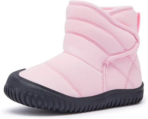 Vista 44 de BMCiTYBM Botas de nieve para bebés y niños pequeños, zapatos de invierno para niños y niñas, zapatos de bebé de piel sintética para clima frío