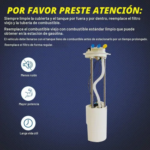 Vista 2 de Bomba de combustible compatible con Chevy Pickup Silverado GMC Sierra 1999 2000 2001 2002 2003 2004 4.3L 4.8L 5.3L 6.0L 8.1L con unidad de envío
