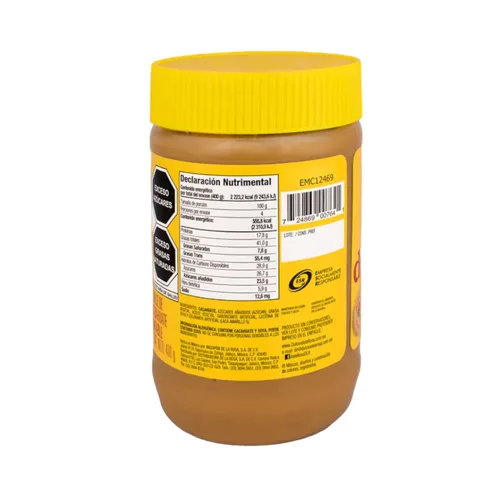 Vista 2 de de la Rosa ¡Nuevo!! Mazapán Dulce Cacahuate 14.11 oz(Con Trocitos Cacahuate)(1 Tarro)