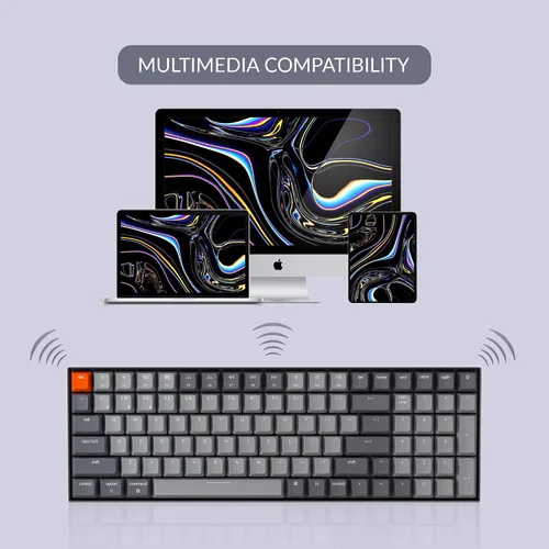 Vista 4 de Keychron K4 96% Layout 100 teclas Bluetooth inalámbrico 5.1teclado mecánico USB con cable para juegos con Gateron G Pro Blue Switch RGB