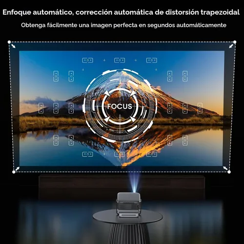 Vista 7 de HAPPRUN Proyector de película inteligente incorporado de Google TV de 2500 Gris espacial