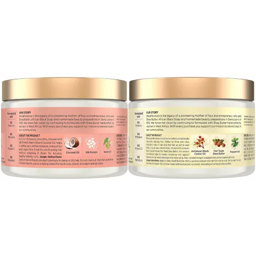 Vista 2 de SheaMoisture - Paquete de acondicionador sin enjuague, batido de coco e hibisco para cabello rizado, control de encrespamiento + aceite de ricino