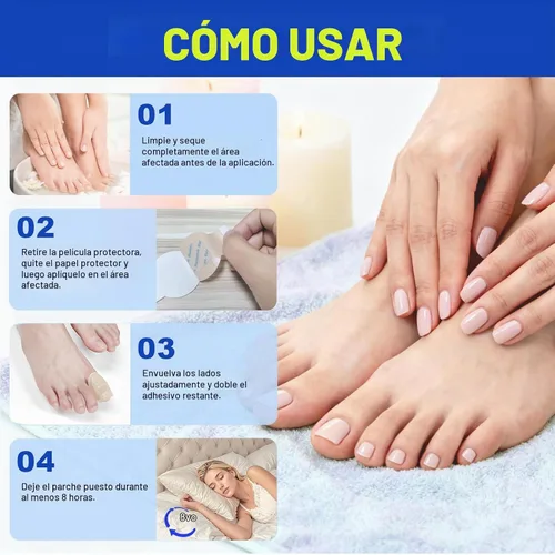 Vista 5 de Parches de uñas fúngicas, 21 unidades, cuidado de uñas durante la noche para uñas débiles y agrietadas, adherencia firme de 8 horas para uñas
