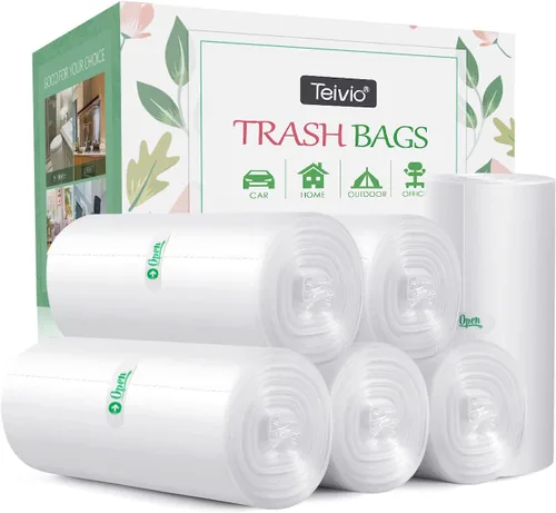 Vista 22 de Bolsas de basura medianas de 10 galones, 40 unidades, bolsas altas de basura para cocina de Teivio, 9 galones 10 galones 11 galones, forros
