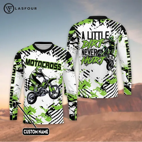 Vista 4 de LASFOUR Camiseta de motocross personalizada 3D para niños y jóvenes, camiseta de carreras de motocross para niños y jóvenes, camiseta de conducción