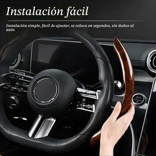 Vista 5 de AUCELI Cubierta para volante de 14.5-15 pulgadas, grano de madera