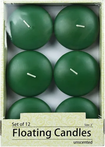Vista 2 de Zest Candle Velas flotantes verde cazador de 3 pulgadas