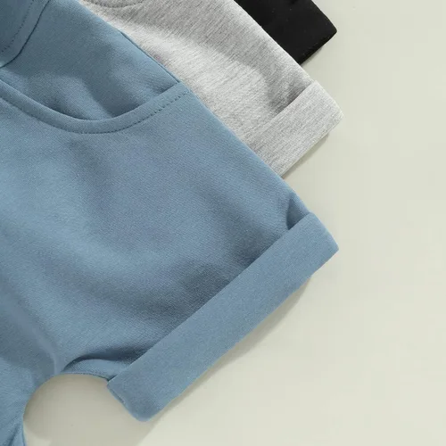 Vista 5 de Pantalones de otoño para bebé, paquete de 3 unidades, pantalones deportivos casuales con bolsillo sólido, cintura elástica, pantalones harén