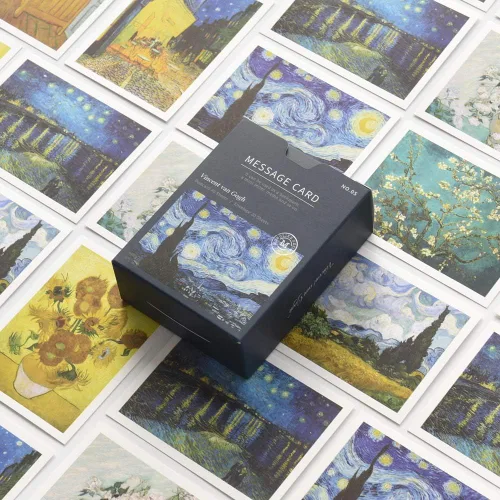 Vista 2 de Monolike Message Gogh - Tarjeta de mensaje, paquete de mezcla de 40 minitarjetas individuales y 20 sobres