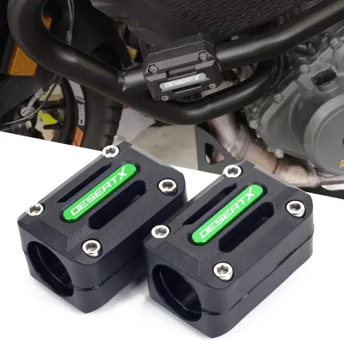Vista 10 de 2021 2022 para Ducati Desert X DesertX Accesorios de motocicleta Protector de motor Barra de choque Protección Bloque de parachoques Titanio