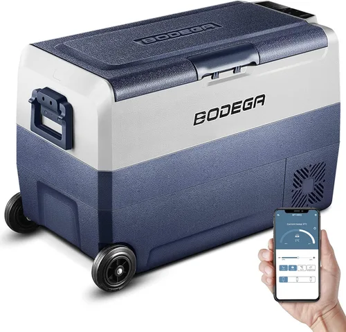 Vista 10 de BODEGACOOLER Refrigerador de Coche de 12 Voltios, Congelador Portátil de 38 Cuartos de Galón, Refrigerador para Coche de Doble Zona con Control por