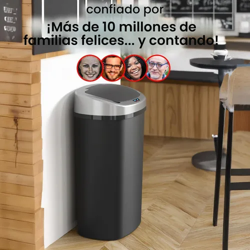 Vista 7 de iTouchless Bote de basura automático de 13 galones con tecnología sensor 2.0 y filtro de olor, diseño delgado y sin contacto, ahorro de espacio