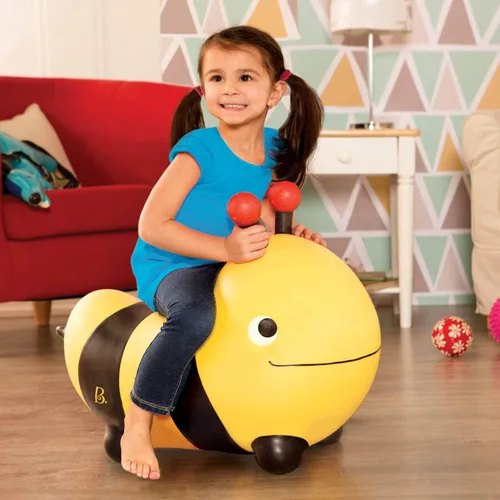 Vista 5 de B. toys – Juguetes inflables Bee Bouncer para montar – Juguetes para niños con bomba de aire – Juguetes para niños pequeños para el equilibrio