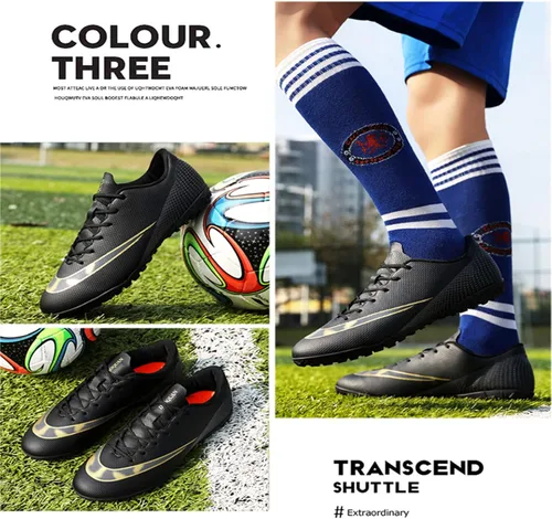 Vista 7 de AOLEYE Zapatos de fútbol unisex competitivos para hombres y mujeres, botas de fútbol para interiores y exteriores, atléticos, para correr, deportes