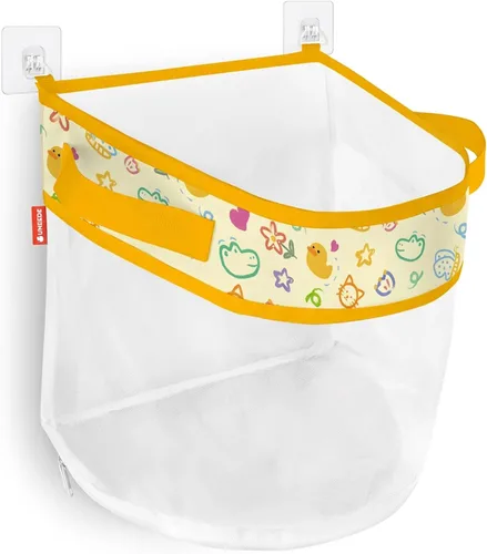 Vista 7 de UNEEDE Almacenamiento de baño con estampado de dinosaurios, organizador de almacenamiento de bañera de 4.15 galones, soporte de baño