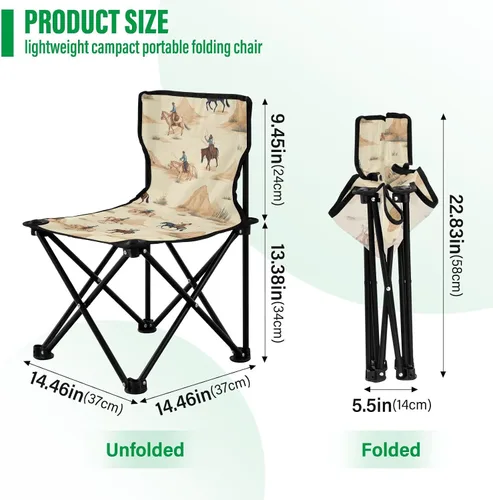 Vista 3 de Al aire libre plegable americano salvaje oeste desierto vaquero camping sillas para adultos silla de camping portátil silla de césped ligero 202a5082
