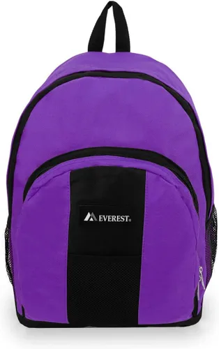 Vista 2 de Everest Equipaje Mochila con frontal y bolsillos laterales, Púrpura oscuro), BP2072-DPLBK