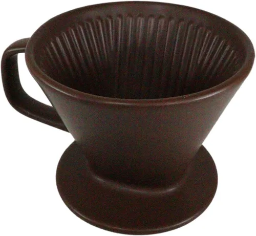 Vista 5 de Ebros Gift Colorido acabado mate de porcelana portátil artesanal artesanal estilo barista cafetera jarra con filtro verter sobre gotero juego