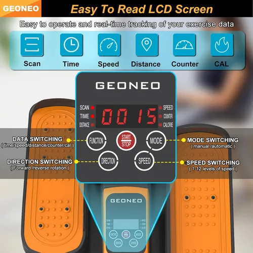 Vista 3 de Máquina elíptica para debajo del escritorio, ejercitador elíptico eléctrico para personas mayores, silencioso y pequeño, ejercitador de pedal