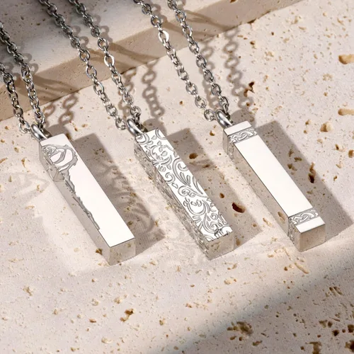 Vista 3 de Fanery sue Collar de urna para cenizas para hombres y mujeres, joyería de cremación para cenizas, collar conmemorativo de cenizas para cenizas