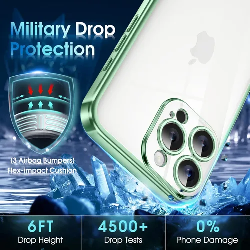 Vista 481 de Supdeal Funda cristalina transparente para iPhone 11, [No se amarillea] [Protección de la cámara] [Probado contra caídas de grado militar] Funda
