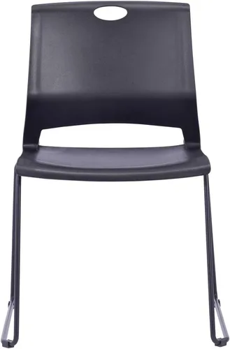 Vista 4 de Sidanli Black Stacking Chairs Set of 4, Stackable Chairs for Waiting Room