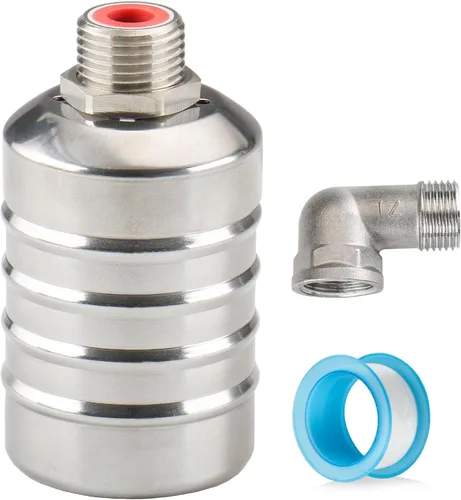 Vista 13 de Baomain Válvula automática de control de nivel de agua, rosca macho de 1/1 pulgada, válvula de flotador de cierre automático, acero inoxidable 304