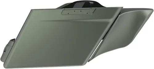 Vista 23 de Cubiertas laterales de alforjas estiradas para motocicleta, extensión extendida para Harley Touring 2014+ - Whisky ámbar Amber Whiskey