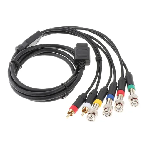 Vista 4 de N64 AV sistema de vídeo de juego de cable retro compuesto multi hacia fuera Audio TV S-Video Cable Cable