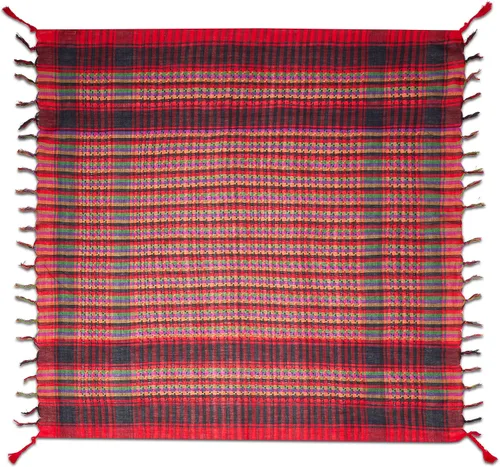 Vista 22 de LOVARZI Shemagh Cottons Arab Keffiyeh - Bufanda militar táctica para cabeza y cuello
