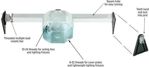Vista 6 de Westinghouse Saf-T-Brace, 3 dientes, giro y bloqueo
