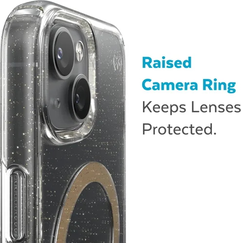 Vista 5 de Speck Funda transparente para iPhone 14 Plus, protección contra caídas, resistente a los arañazos, diseñada para MagSafe Slim iPhone 14 Plus de 6.7