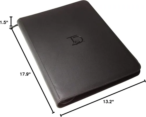 Vista 9 de Carpeta de 1000 Cartas - Portafolio TCG - Carpeta de 16 Bolsillos para Cartas - Carpeta sin Anillos Compatible con Cartas de Pokémon, Yu-Gi-Oh Negro