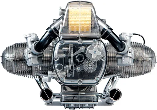 Vista 5 de Franzis BMW R/90-S - Kit de modelo de motor doble plano con manual del coleccionista