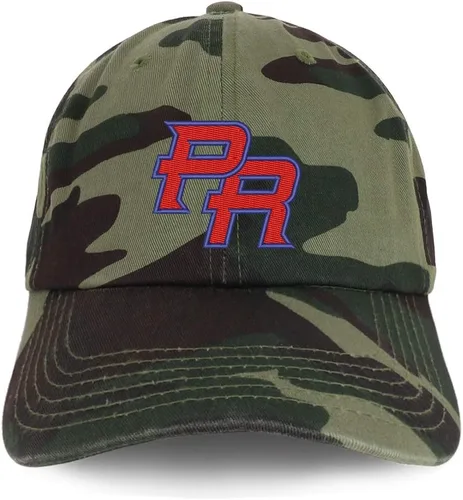 Vista 8 de Trendy Apparel Shop Gorra 100% algodón cepillado bordada con corona suave de Puerto Rico PR Negro
