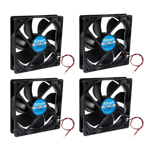 Vista 10 de Alinan 4pcs 4.724x4.724x0.984 in 5V Ventilador USB 2000RPM 66.3CFM 31.5dBA Computadora y Electrónica Ventilador de Refrigeración