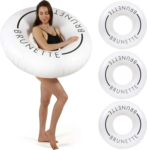 Vista 15 de Loteli Flotador de natación – Anillo de natación inflable minimalista estético Accesorio clásico para fiesta, sesión de fotos, diversión