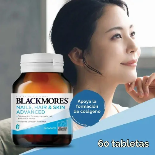 Vista 3 de Blackmores Vitaminas para el cabello y la piel de las uñas para mujeres, fabricadas en Australia, 60 tabletas