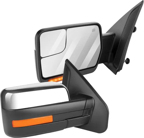Vista 9 de Espejos de remolque Compatibles con Ford F150 1997-2003, cabina estándar y extendida (no para modelos de 4 puertas), espejos de remolque izquierdo