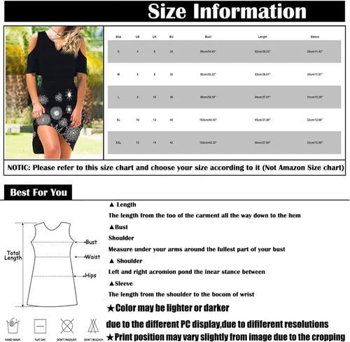 Vista 5 de FQZWONG Vestido mexicano para mujer, vestido tradicional de fiesta, hombros descubiertos, sexy, cuello en V, manga corta, vestido casual floral