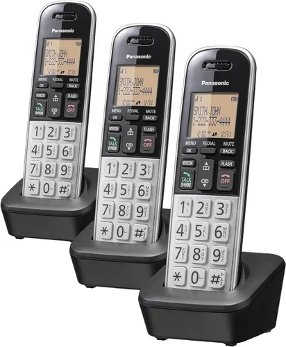 Vista 9 de Panasonic KX-TGB810S - Teléfono inalámbrico compacto con DECT 6.0, LCD ámbar de 1.6 pulgadas y teclado HS iluminado, bloque de llamadas
