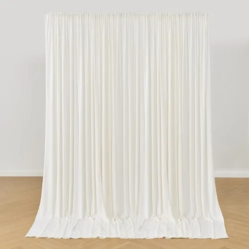 Vista 16 de Cortinas de fondo azul bebé de 10 x 9 pies sin arrugas para fiestas, cortinas de tela gruesa para fotos, para bodas, cumpleaños, baby shower