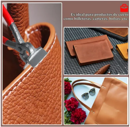 Vista 5 de Alicates planos Herramientas de fabricación de cuero Herramienta de costura de silla de montar de caballo resistente Alicates de cuero con 12
