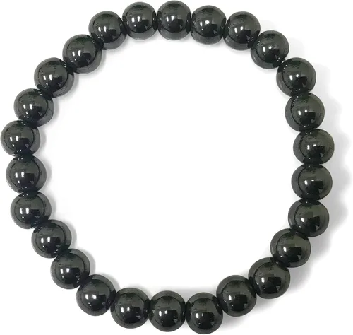 Vista 261 de Gem Avenue Handmade Round Bead Stretch Bracelet Unisex Natural Stone Beaded Jewelry for Men & Women, Elastic Wristband for Daily Wear