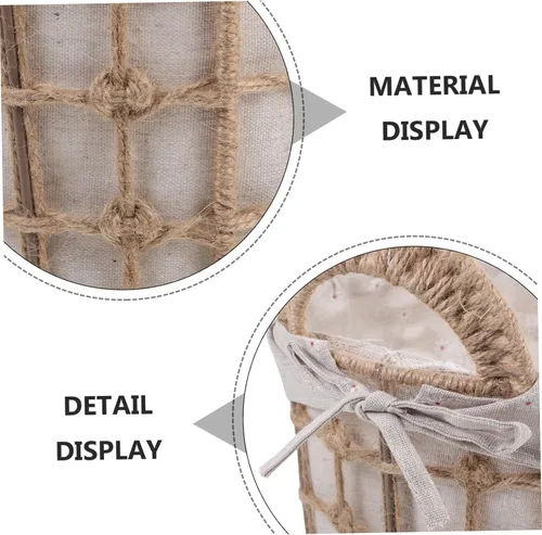 Vista 3 de Zerodeko 1 cesta tejida para ropa sucia, cuerda plegable