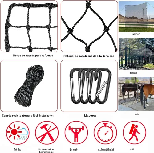 Vista 4 de Baseball Softball Backstop Nets, Heavy Duty Sports Netting